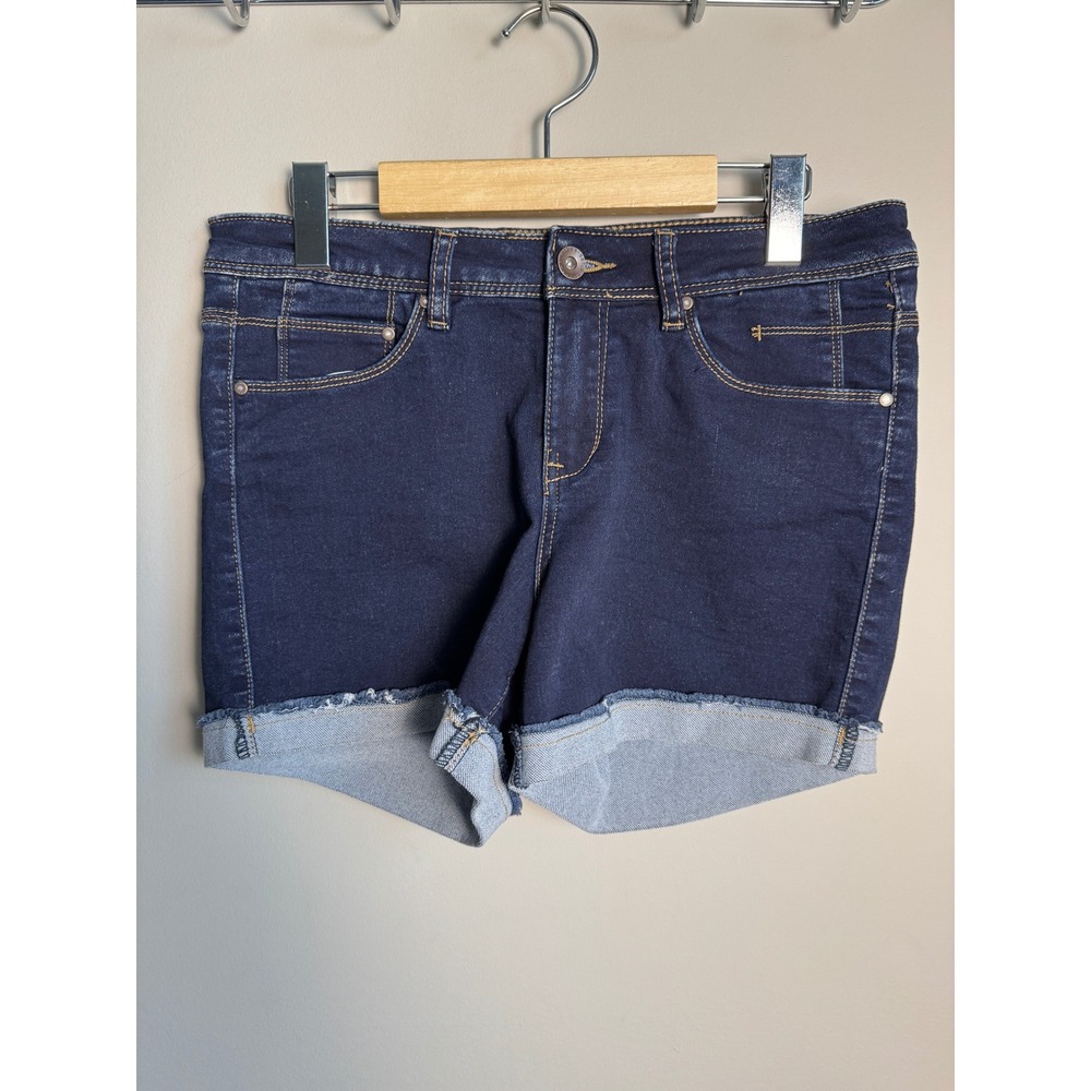 Eightytwo Denim Dark Wash Cuffed Jean Shorts Casual Summer Indie Boho Size 9